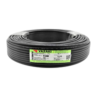 สายไฟ YAZAKI รุ่น 60227 IEC01 THW1x10B ขนาด 100 เมตร สีดำ