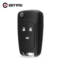 KEYYOU 3 Button Replacement Flip Remote Key Shell Case Cover For Opel Vauxhall Insignia Astra J Zafira C Mokka Key HU100 Blade