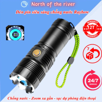 Đèn pin cầm tay siêu sáng RB1122 chiếu xa 500 mét có ZOOM xa gần chống nước