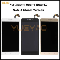 For Xiaomi Redmi Note 4X Screen with Frame Redmi Note 4 Global Version Lcd Display Touch Screen Assembly Replacement Panel