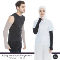 Manset tangan jempol selengan/long handsock fingerless/arm sleeve