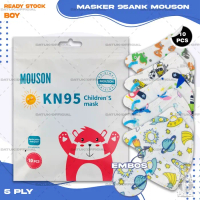 Masker Anak KN95 MOUSON 5Ply 10Pcs Motif Mix Cowok Boy Karakter