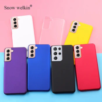 For Samsung S22 5G Luxury Rubberized Matte Hard Plastic Case Cover For Samsung Galaxy S21 S22 Ultra Plus FE 5G Back Phone Cases