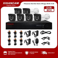 XIHANCAM Paket CCTV 4 Channel 4 Kamera CCTV Analog 2MP Paket DVR CCTV 8 Channel Komplit Siap Pasang 