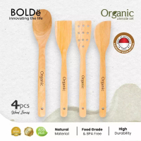 Bolde Organic Utensil Set 4 Pcs Wood Series