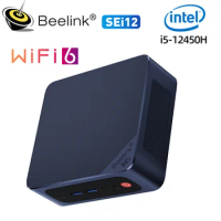 Beelink SEi12 12450H Game Mini PC Intel Core i5 12450H 12th Gen 16GB DDR4 500GB 1T SSD BT5.2 1000M SEi12-12450H Desktop Computer