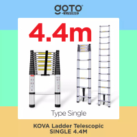 Goto Living Tangga Telescopic 4.4M Lipat Aluminium Teleskopik Single Ladder 4.4 M