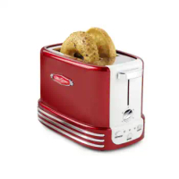 2024 Nostalgia Hot Dog Toaster Retro Toaster Oven Hotdog and Bread Toaster with Mini Tongs, Red USA