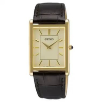 Original 100%!! Jam Tangan Pria SEIKO Classic SWR106P1 SWR106 Tank Men Yellow Gold Dial