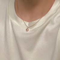 SissyJewelry // สร้อยคอเงินแท้ รุ่น Clear Heart Ball chain (silver/rosegold) ) Free gift box