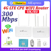 4G LTE WiFi Router 4G LTE CPE Router Modem WiFi DNS VPN High Gain Antennas Hotspot 300Mbps Wireless Mobile WiFi Hotspot Routers