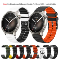22mm Silicone Strap For Amazfit Balance Cheetah Pro/Round Smartwatch Wristband For Xiaomi Amazfit Bip5 GTR 4 Bracelet Watchbands