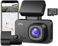 XTU【美國代購】4K行車記錄器 WiFi SONY傳感器 雙攝像頭1440P + 1080P內置GPS