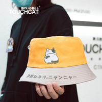 『台灣x現貨秒出』貓咪漁夫帽 鴨舌帽 寵物周邊 貓咪造型 貓咪帽子 遮陽帽