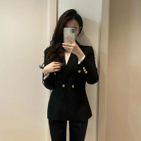正裝西裝 麵試西裝女 工作服春秋西服 黑色職業小西裝套裝女 西裝外套黑色  女商務小西裝 修身顯瘦西裝外套 女生挺版西裝