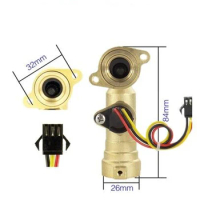 Original Copper Water Flow Sensor with Inlet Water Hall Sensor Switch For Macro Gas Water Heater Replacement