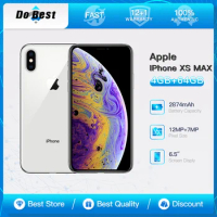 Apple iPhone XS MAX 4GB LTE Cell Phone 6.5“ Super Retina 64GB/256GB ROM Smartphone Hexa Core IOS A12 Bionic 4G Unlocked Phone