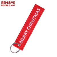 Keychain Christmas Gift Motorcycles Key Chains Tag Red Woven Tag Fashion Car Keychains Thanksgiving Day New Year Gift Chaveiro