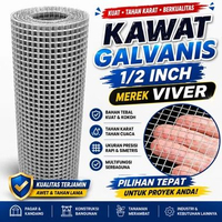 KAWAT LOKET HIJAU PVC HMI 1/2 DAN 1/4 INCH KAWAT RAM AYAKAN PASIR ,KANDANG 1ROLL 10M full10kg GALVAN