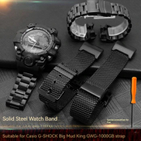 Stainless Steel WatchBand for G-SHOCK Casio Men Big Mud King GWG-1000-1A/A3/1A1 GB/GG Series Replacement Watch Strap Modified