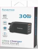 FONEMAX FM-UK-4U 20W 4XUSB 充電器黑色