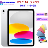 Original Apple iPad 10 (2022) 10th Gen 10.9Inch 64GB WiFi + Cellular 5G Face ID 12MP Unlocked Used Tablet 95% Like New