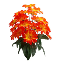 Zhaoping Artificial Flowers 24-Headed Large Bouquet of West Holland Lotus Fake Flowers 50cm Tall Pot