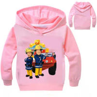 New Spring Autumn 3D Fireman Sam Hoodies for Teens Girls Boys Toddler Kids Cartoon Anime Sweatshirt Children Pullover Tops Coat