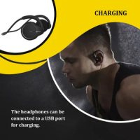 Bluetooth-Compatible Headphones Wireless with Dual Microphone Portable Headphone Mp3 Player Waterproof Headset