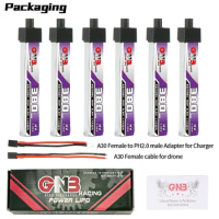 6 X GAONENG 380mAh 1S 3.8V 60C A30 High Current Connector For Cetus FPV Kit RC Whoop Drone DIY Plug VS BETAFPV BT2.0 300mAh 1S