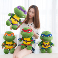 免運 絨毛玩偶  忍者神龜玩偶毛絨玩具可愛卡通動漫海龜小烏龜公仔布娃娃生日禮物 快速出貨