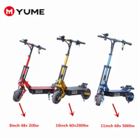 YUME 2000W powerful dual motor off road electrical motorcycle e scooters foldable electric scooter for adult