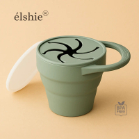 ELSHIE Silicone Foldable Snack Cup Premium Tempat Snack Bayi Lipat Anti Tumpah MPASI BPA Free