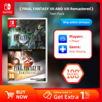 Nintendo Switch Game Deals - Final Fantasy VII and Final Fantasy VIII Remastered - Twin Pack - Games Physical Cartridge