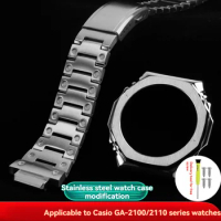 Stainless Steel Strap metal Case Strap Refitted men Watchband Watch Accessories For Casio G-SHOCK GA-2100 GA2100 GA2110 GA-B2100
