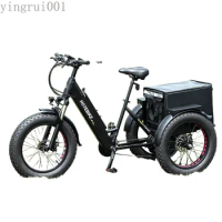 36V350W Cargo Tricycle Electric/3 Wheel Ebike Electric Delivery Tricycle 20*4.0 Inch Fat Tire High Speed Electric Tricycles