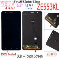 WEIDA Original 5.5" For Asus ZenFone 3 Zoom ZE553KL Display LCD Touch Screen Digitizer for ASUS Zenfone3 Z01HDA LCD screen Tool