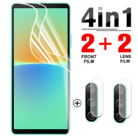 4 in 1 Hydrogel Film For Sony Xperia 10 1 IV Screen Protector films for Xperia 1 5 10 II III IV Protective film not glass