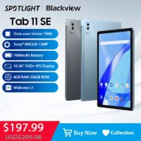 Blackview Tab 11SE 10.36'' FHD+ Display 8GB 256GB Tablet PC 7680mAh Widevine L1 13MP+8MP Camera Dual Speaker Tablet Android 12