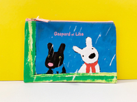 【震撼精品百貨】Gaspard et Lisa_麗莎和卡斯柏~扁化妝包/收納袋-藍#03304