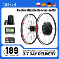 E Bike Conversion Kit 48V 1500W 1000W 36V 250W 500W Front Rear e-bike E Bike Wheel Hub Motor Electric Bicycle