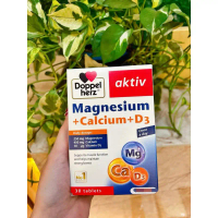 Genuine German Doppelherz Magnesium Calcium D3 Pills Supports Bones and Joints, Reduces Cramps, and