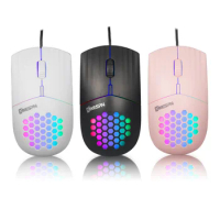 Type C or USB A Wired Mouse 1600 DPI RGB Backlit Mice Honeycomb Gaming Mause for Computer iPad Mac Tablet Macbook Air Laptop PC