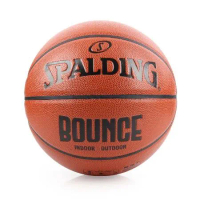 SPALDING BOUNCE 籃球-PU-7號球 訓練 斯伯丁 室內球 室外球 咖啡黑