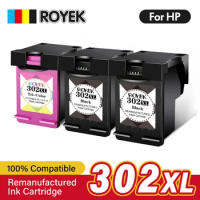 Royek Replacement For HP 302 XL hp302 302XL ink cartridge DeskJet 1110 2130 NS45 Officejet 3630 printer