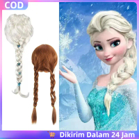 Rambut Princess Anak Perempuan Wig Rambut Elsa Rambut Wig Rambut Palsu Untuk Poni Wig Rambut Palsu P