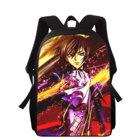 CODE GEASS Lelouch of the Rebellion 16" 3D Kids Backpack Primary School Bags for Boys Girls Back Pack Students School Book Bags