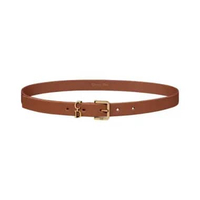 Christian Dior Saddle Loop Smooth Calfskin Belt 20mm Golden Saddle 75 Brown