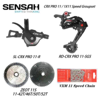 SENSAH CRX PRO11 1x11 Speed MTB Groupset Bike 11S Shift Lever Alumium Derailleur ZEOT 11v Cassette 46T 50T 52T KMC X11 Chains