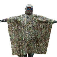 Men Women Kids Outdoor Ghillie Suit hunter Camouflage Clothes sniper guillie Suit Poncho airsoft Leaves Clothing 3D Hunting Suit